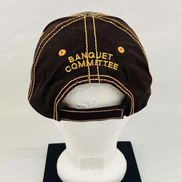 Pheasants Forever Strapback Hat 2018 Banquet Committee Embroidery Camo Brown - Picture 4 of 7